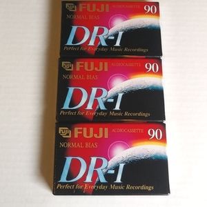 SEALED FUJI DR-I 90 Audio Cassette Tapes - Set of 3